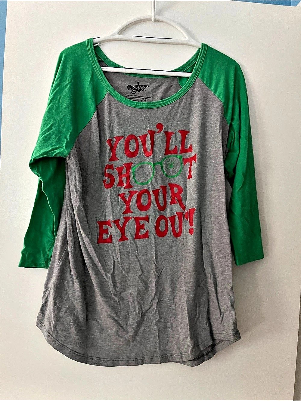 Ripple Junction A Christmas Story You'll Shoot Your Eye Out Raglan T-Shirt